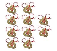 NYGGTYK 10 monedas chinas de la suerte, monedas de año nuevo chino, monedas de Feng Shui chino, bronce Feng Shui, monedas de cobre chinas, decoraciones de año nuevo chino