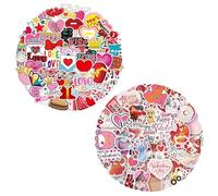 NYGGTYK 100 Pegatinas De Amor, Calcomanías Creativas del Día De San Valentín, Pegatinas De Decoración De Cuaderno De Agua De Agua De Bricolaje, Pegatinas De Álbum De Recortes Personalizadas.