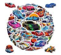 NYGGTYK 100 Pegatinas De Carreras, Pegatinas De Automóviles De Dibujos Animados para Niños, Pegatinas Decorativas De Guitarra De Patineta De Bricolaje, Pegatinas De Álbumes De Recortes.