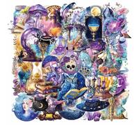 NYGGTYK 100 Pegatinas Mágicas De Bruja, Calcomanías Creativas De Dibujos Animados, Pegatinas Estéticas De Anime Autoadhesivas, Maleta De Taza De Agua De Bricolaje.