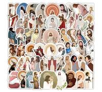 NYGGTYK 120 Pegatinas De Jesús De Dibujos Animados, Pegatinas De Arte, Calcomanías De PVC Impermeables, Pegatinas De Graffiti Personalizadas, Pegatinas Decorativas