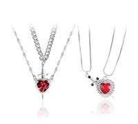 NYGGTYK 2 Conjuntos De Collares En Forma De Espada En Forma De Corazón, Collares De Diseño Creativo, Collares Retro, Collares De Regalo, Collares De Pareja.