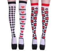 NYGGTYK 2 Pares De Calcetines Temáticos De Póker, Calcetines Elees Y Personalizados, Accesorios para Ropa De Fiesta, Medias Divertidas, Accesorios De Juego De Roles