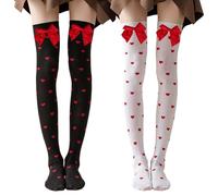 NYGGTYK 2 Pares De Carcajadas De Nudos, Calcetines De Rodilla De Damas, Lindos Calcetines Dulces, Accesorios De Ropa, Calcetines Elásticos Suaves