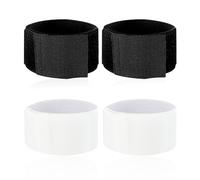 NYGGTYK 2 pares de espinilleras de fútbol, correas de espinilleras, almohadillas acolchadas para el tobillo, espinilleras antideslizantes, tirantes transpirables (negro, blanco)