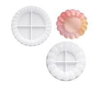 NYGGTYK 2 posavasos con forma de burbujas, forma de posavasos de silicona, forma adhesiva, forma redonda de posavasos (blanco)