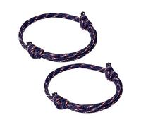 NYGGTYK 2 pulseras de surfista trenzadas, pulseras de surfista para hombre, pulseras de natación para adultos, pulseras surfistas para mujer, pulseras trenzadas, pulseras de surf, 17-20 cm, Algodón