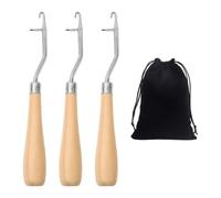 NYGGTYK 3 Piezas De Ganchillo Y Bolsa De Terciopelo De 1 Pie