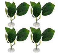NYGGTYK 4 Piezas De Plantas Acuáticas Plásticas Simuladas, Plantas Acuáticas Simuladas con Tazas De Succión, Suministros De Paisajismo De Peces Y Decoraciones De Peces.