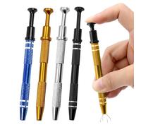 NYGGTYK 4 pinzas para joyas, pinzas para piedras preciosas, pinzas de acero inoxidable, pinzas de componentes electrónicos, agarrador de perlas, pinzas de tornillos, herramientas de mano DIY