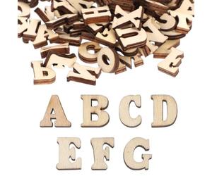 NYGGTYK 416 Piezas De Cartas Inglesas Chips De Madera, Decoración del Hogar Chips De Madera, Materiales De Artesanía De Bricolaje, Juguetes Educativos para Niños