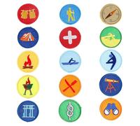 NYGGTYK 5 Piezas Parche De Dibujos Animados, Parche Redondo, Cuidado Creativo De Bordado, Parche De Reparación De Ropa, Parche Decorativo