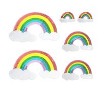 NYGGTYK 6 Piezas De Parches De Tela Arcoiris, Accesorios De Ropa, Lindos Parches Decorativos De Tela, Parches De Reparación De Ropa, Materiales De Costura De Bricolaje