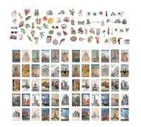 NYGGTYK 70 Pegatinas De Viaje De Verano Y 60 Papel De Material, Pegatinas Retro, Pegatinas Impermeables, Que Pueden Decorar Computadoras, Teléfonos Móviles, Tazas De Agua, Guitarras.