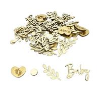 NYGGTYK 70 piezas de decoración para baby shower, bautizos, revelación de género, madera de baby shower