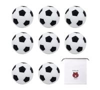 NYGGTYK Balón de fútbol de repuesto de 8 piezas con bolsa de almacenamiento de fútbol de 1 pieza, futbolín, mini juguete de futbolín de 36 mm, adecuado para celebraciones familiares y fiestas