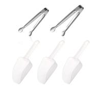 NYGGTYK Juego de 2 pinzas para azúcar, 3 paletas de hielo, pinzas para cubitos de azúcar, pinzas para azúcar de caramelo, cuchara para palomitas de maíz, pinzas para caramelos, palomitas de maíz y