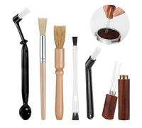 NYGGTYK Juego de herramientas de limpieza de 6 piezas para cafetera, cepillo de limpieza manual para cafetera, juego de limpieza de baristas, adecuado para la limpieza de máquinas de café en casa y