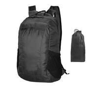 NYGGTYK Mochila Plegable Ligera, Mini Impermeable, Portátil para Almacenamiento, Compras y Viajes (Negro), Tamaño Abierto 41 X 24