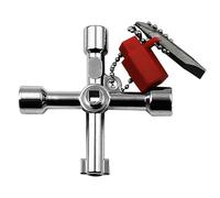 NYGGTYK Multifunción 4 en 1: Llave de Válvula, Contador de Gas, Suministro y Triangular - Herramienta para Abrir Armarios