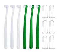 NYGGTYK Piezas Cepillos De Dientes De Mascotas Y 6 Piezas Cepillos De Dientes De Dedo Transparentes, Herramientas De Limpieza De Dientes, Suministros De Cuidado Dental, Accesorios para Mascotas