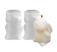 NYGGTYK Piezas De Forma De Conejo, Forma De Resina Fundida, Forma Creativa De Silicona Dulce, Forma De Vela De Yeso De Bricolaje, Producción De Conejos -O
