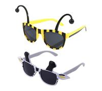 NYGGTYK Piezas De Gafas De Sol, Vasos De Vaca De Abejas, Accesorios Creativos De Tiro, Gafas Interesantes, Gafas De Animales, Hombres Y Mujeres Universales, Gafas Divertidas De Cumpleaños