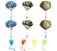NYGGTYK Piezas De Mini -Tarn -Downpan, 4 Piezas De Juguetes De Palma, Juguetes De Armas para Niños, Juego De Paracaídas Creativo, Juguetes Divertidos