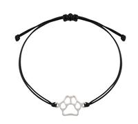 NYGGTYK 1 pulsera de garras, pulsera ajustable para niñas, pulsera con huellas de perro, pulsera de plata con garras., 16-32 cm, Acero inoxidable