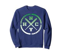 NYHC Music Sudadera, Unisex para Adultos, Azul Marino, L
