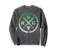 NYHC Music Sudadera, Unisex para Adultos, Jaspeado Oscuro, L