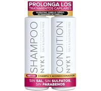NYK1 Champú y Acondicionador Sin Sal ni Sulfatos para el Cabello | 500ml x2