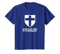 Nykarleby, Finlandia - Finnish Suomi Camiseta Camiseta, Niños, Azul Real, 8 años