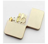 NYKK Manicura/Pedicura Set Creativa de Oro del Clavo Clippers Conjunto de Hogares oblicuas cortaúñas Herramientas del Clavo de Plata cortauñas Simples 7 Juegos Set de manicura (Color : B)