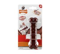 Nylabone, Basted Blast, Masticable, Juguete de Nylon para Perros, Forma de Hueso, Duradero, Sabor: Bacon y Filete, Mediano, para Perros de hasta 16 kg