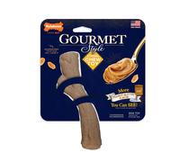 Nylabone Gourmet Style Stick Juguete masticable fuerte para perros sabor a mantequilla de man mediano - hasta 35 lbs 1 unidad