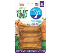 Nylabone Healthy Edibles Puppy Chew Treat Turkey and Sweet Potato Flavor 8-Count