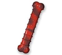 Nylabone Juguete Masticable En Forma de Hueso para la Higiene Dental de Perros con Mordida Agresiva, Hueso con Textura, Sabor A Jerky de Ternera, para Perros Adultos de hasta 23 Kilos