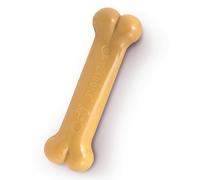 Nylabone Juguete masticable para higiene Dental en Forma de Hueso para Perros con mordida agresiva, Sabor a Mantequilla de Cacahuete, para Perros Adultos de hasta 16 Kilos 74 g