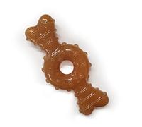 Nylabone Juguete masticable para la higiene Dental de Cachorros en Etapa de dentición, Juguete calmante masticable de Goma, Sabor a Pollo, para Cachorros de hasta 7 Kilos, 63.5 g, Petite