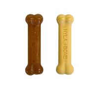 Nylabone Kit para dentición de Cachorros, Pack de Dos Huesos masticables para higiene Dental, 1 Hueso Blando y Otro Duro, para Cachorros de hasta 7 Kilos 90.7 g