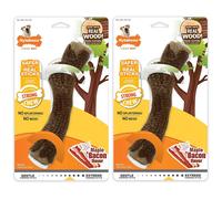 Nylabone - Paquete de 2 huesos masticables fuertes con sabor a tocino y arce para perros de m s de 23 kg