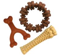 Nylabone Power Chew - Paquete de Juguetes para Perros Favoritos de los Clientes, Juguetes indestructibles para masticadores agresivos, 3 Formas y sabores, Mezcla de sabores, Grande/Gigante (3