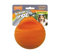 Nylabone Power Play Gripz - Juguete de Goma de Baloncesto de Fieltro para Perros, Pelota chirriante para Perros, Mediano (1 Unidad)