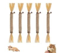 Nylatails Silvervine Dental Stick, Silvervine Sticks for Cats, Increase Appetite, Cat Chew Toy, Natural Catnip Toys Sticks Chew Toys for Teeth Cleaning(5pcs,L)