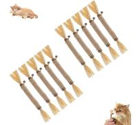 Nylatails Silvervine Dental Stick, Silvervine Sticks for Cats, Increase Appetite, Cat Chew Toy, Natural Catnip Toys Sticks Chew Toys for Teeth Cleaning(10pcs,L)