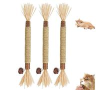 Nylatails Silvervine Dental Stick, Silvervine Sticks for Cats, Increase Appetite, Cat Chew Toy, Natural Catnip Toys Sticks Chew Toys for Teeth Cleaning(3pcs,L)