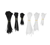 Nylon Cable Zip Ties 400Pcs Auto Locking | 4 6 8 Inch Assorted Sizes for Wire Management/Home Organization/Work Area | 40lbs Tensile Strength, Heat Tolerant