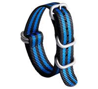 Nylon Correa de Reloj de Nailon Military G10 Premium Ballistic Multicolor Bandas para Hombres Mujeres 18 mm 19 mm 20 mm 21 mm 22 mm 23 mm 24 mm con Hebilla de Acero Inoxidable Plateado/Negro