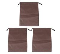 Nylon Drawstring Bags for Storage | Water - Deflecting & Debris - Deflecting Keep Clothes Dry | 3 Pack Lightweight Travel Organizer for Shoes/Cosmetics/Camping Gear (Café)